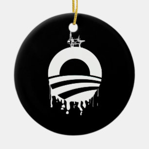 Obama Oil Rig Reverse Keramisch Ornament