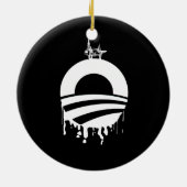 Obama Oil Rig Reverse Keramisch Ornament (Achterkant)