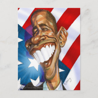 Obama Omage kleurenbriefkaart Briefkaart