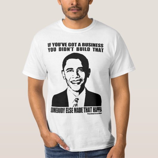 Obama on Business T-shirt (Voorkant)