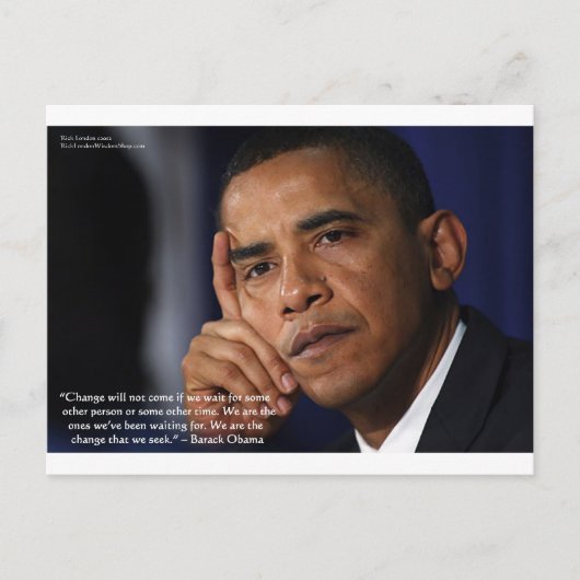Obama "On Changing" cadeautjes en T - shirts van h Briefkaart (Voorkant)
