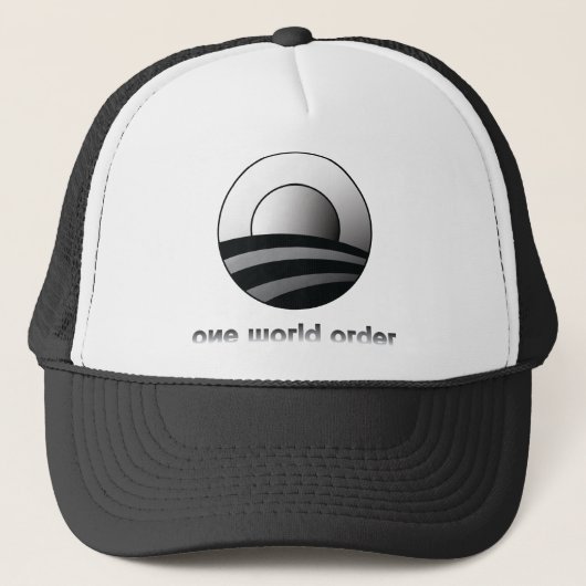 Obama One World Order Trucker Pet (Voorkant)