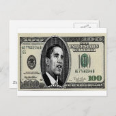 Obama op $100 rekening briefkaart (Voorkant / Achterkant)