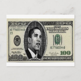 Obama op $100 rekening briefkaart