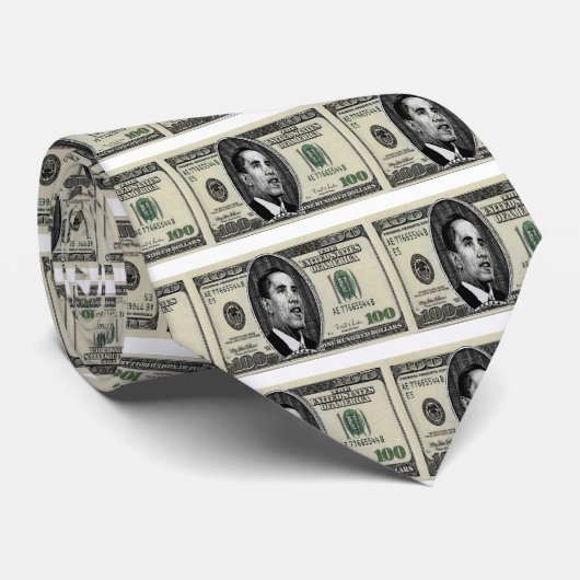 Obama op $100 rekening stropdas (Opgerold)