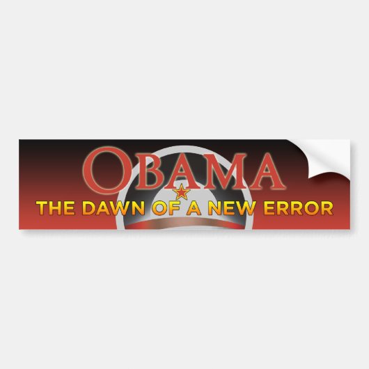 Obama - op de vooravond van een nieuwe foutmelding bumpersticker (Voorkant)