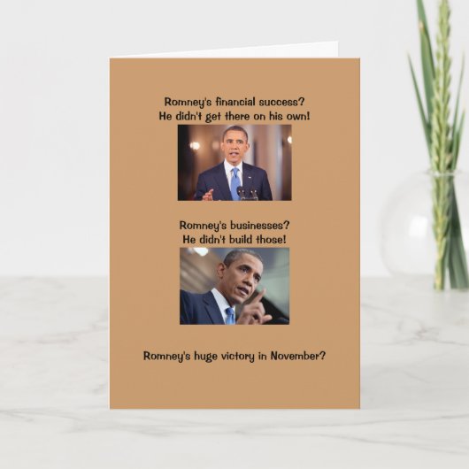 Obama op succes kaart (Voorkant)