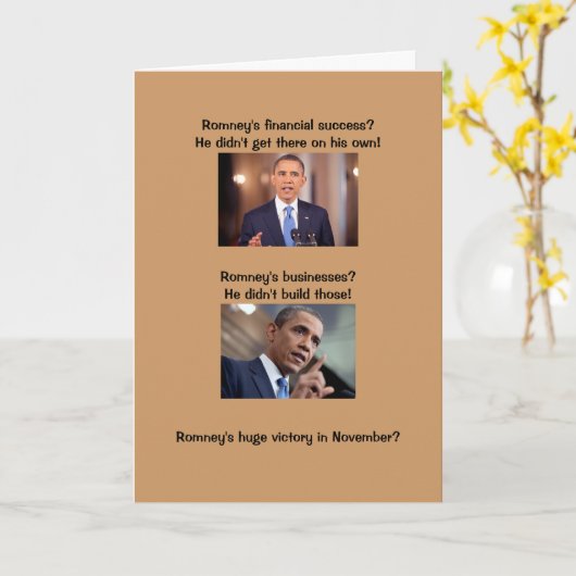 Obama op succes kaart (Gele Bloem)