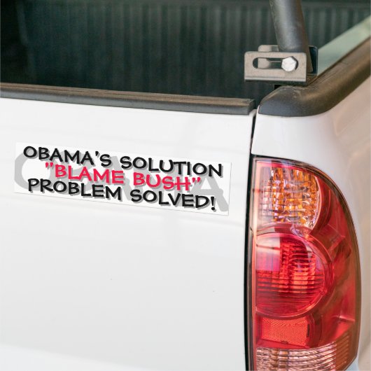 OBAMA - OPLOSSING OBAMA "BLAME STRUIK" BUMPERSTICKER (Op Truck)