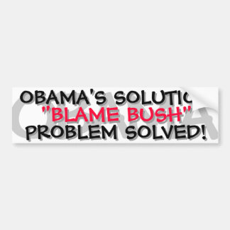 OBAMA - OPLOSSING OBAMA "BLAME STRUIK" BUMPERSTICKER