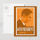 Obama Oranje 44e President Briefkaart (Voorkant / Achterkant)