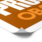 Obama - Oranje Poster van Progress donker (Hoek)