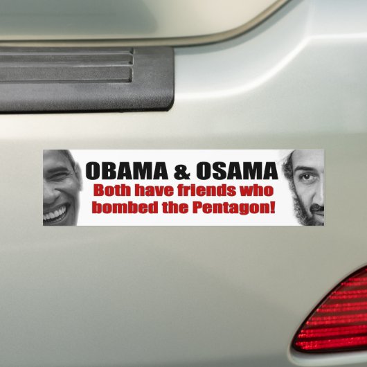 Obama & Osama Bumpersticker (Op auto)
