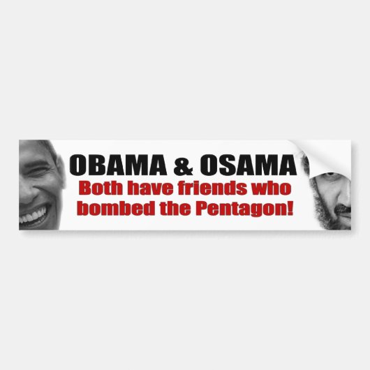 Obama & Osama Bumpersticker (Voorkant)