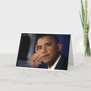 Obama "Over Verandering" Wijsheid Citaat Cadeaus & Kaart