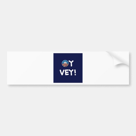 obama oy vey bumpersticker (Voorkant)