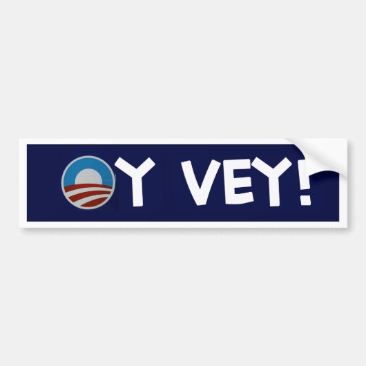 obama oy vey bumpersticker (Voorkant)