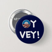 obama oy vey ronde button 5,7 cm (Voorkant /achterkant)