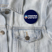 obama oybama hebrew letters ronde button 5,7 cm (In situ)
