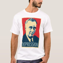 Obama parody poster shirt: Depressie (FDR)