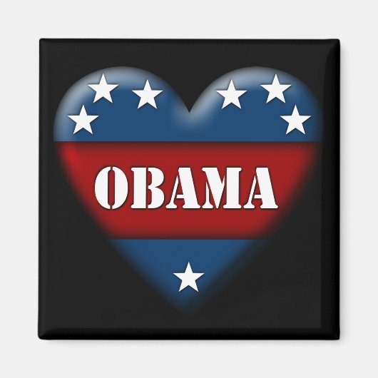 obama patriottisch hart magneet (Voorkant)
