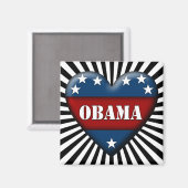 obama patriottisch hart magneet (Voorkant / Achterkant)