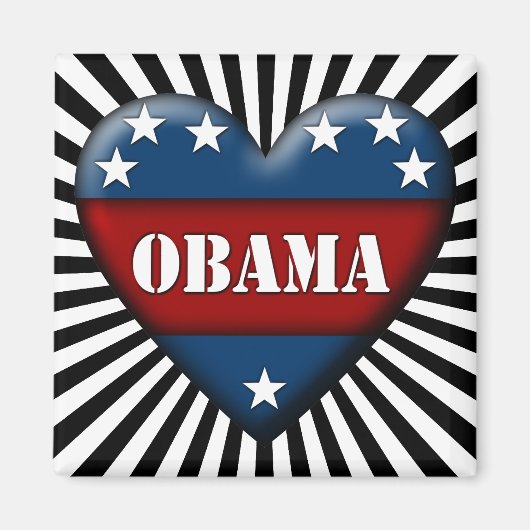 obama patriottisch hart magneet (Voorkant)