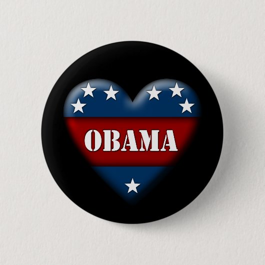 obama patriottisch hart ronde button 5,7 cm (Voorkant)