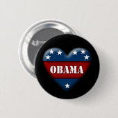 obama patriottisch hart ronde button 5,7 cm (Voorkant /achterkant)