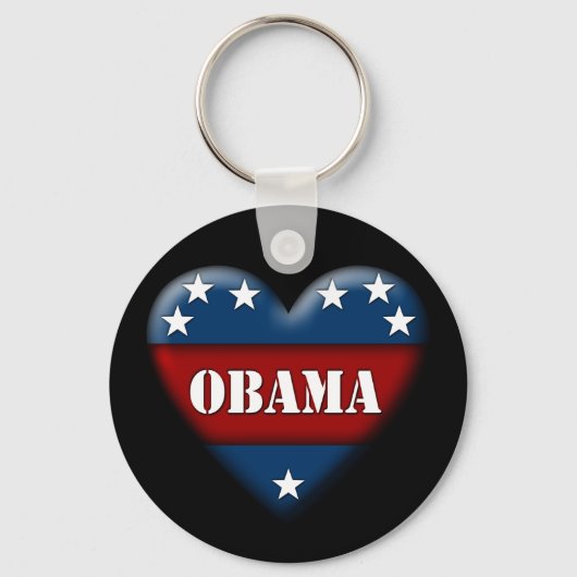 obama patriottisch hart sleutelhanger (Voorkant)