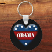 obama patriottisch hart sleutelhanger (Voorkant)