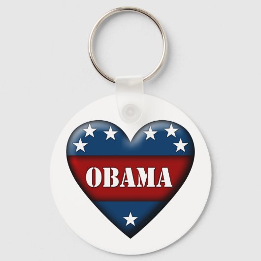 obama patriottisch hart sleutelhanger (Voorkant)
