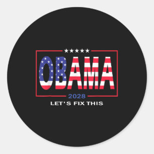 Obama Patriottische 2028 Politieke Amerikaanse vl Ronde Sticker