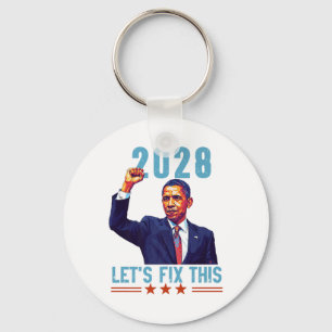 Obama Patriottische 2028 Politieke Protestbijeenk Sleutelhanger