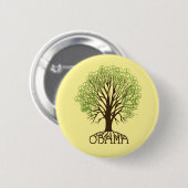 Obama Peace Tree Button (Voorkant /achterkant)