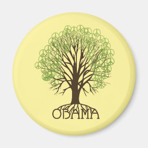 Obama Peace Tree Magnet