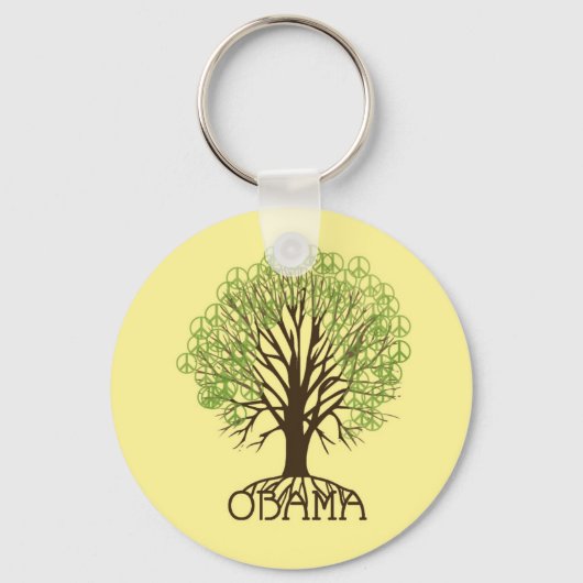 Obama Peace Tree Sleutelhanger (Voorkant)