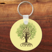 Obama Peace Tree Sleutelhanger (Voorkant)