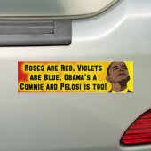 Obama & Pelose zijn Commies Bumpersticker (Op auto)