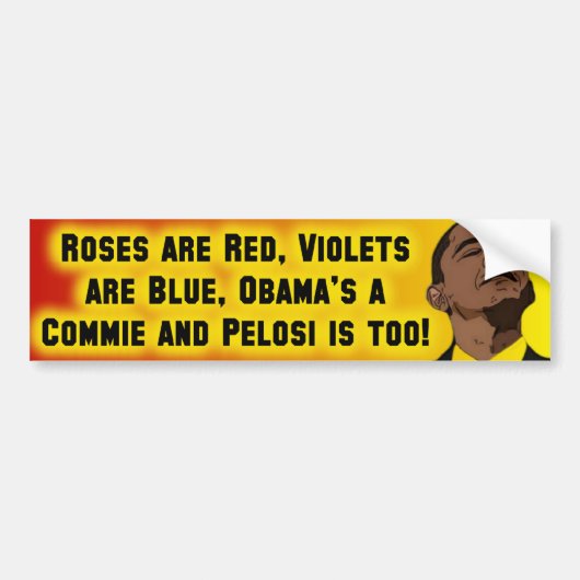 Obama & Pelose zijn Commies Bumpersticker (Voorkant)