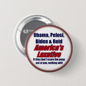Obama, Pelosi, Biden en Reid Ronde Button 5,7 Cm (Voorkant /achterkant)