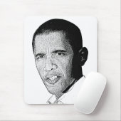 Obama Pencil Tekening Muismat (Met muis)