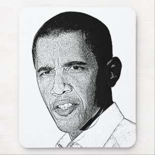 Obama Pencil Tekening Muismat