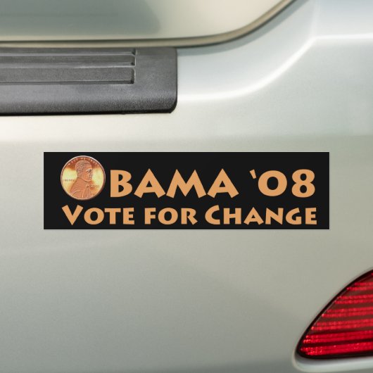 Obama Penny Bumpersticker (Op auto)