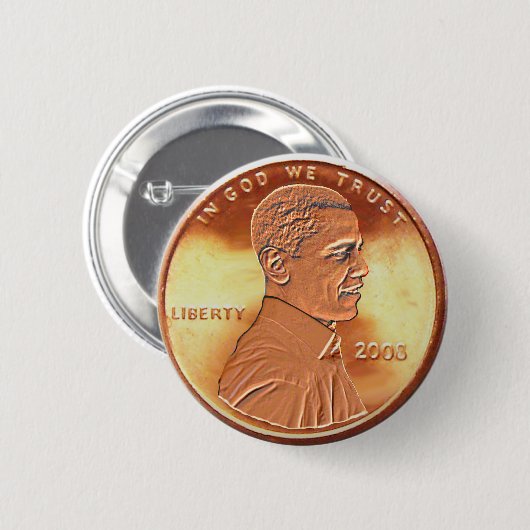 Obama Penny Button (Voorkant /achterkant)