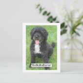 Obama Pet/Portugese waterhond Briefkaart (Staand voorkant)