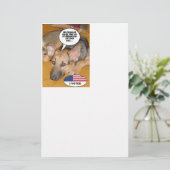 Obama Pet/Whitehouse Humor Briefpapier (Staand voorkant)