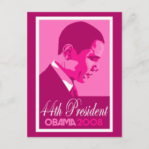 Obama Pink 44e President Briefkaart 3