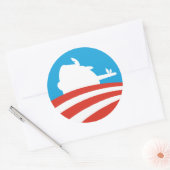 Obama Pinocchio Logo Ronde Sticker (Envelop)