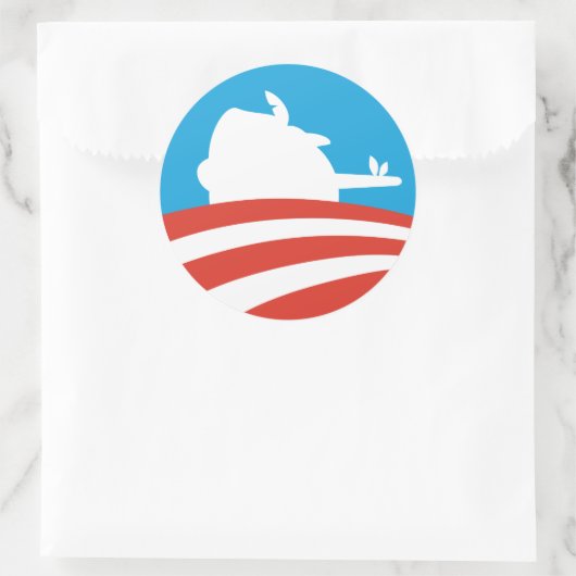 Obama Pinocchio Logo Ronde Sticker (Tas)